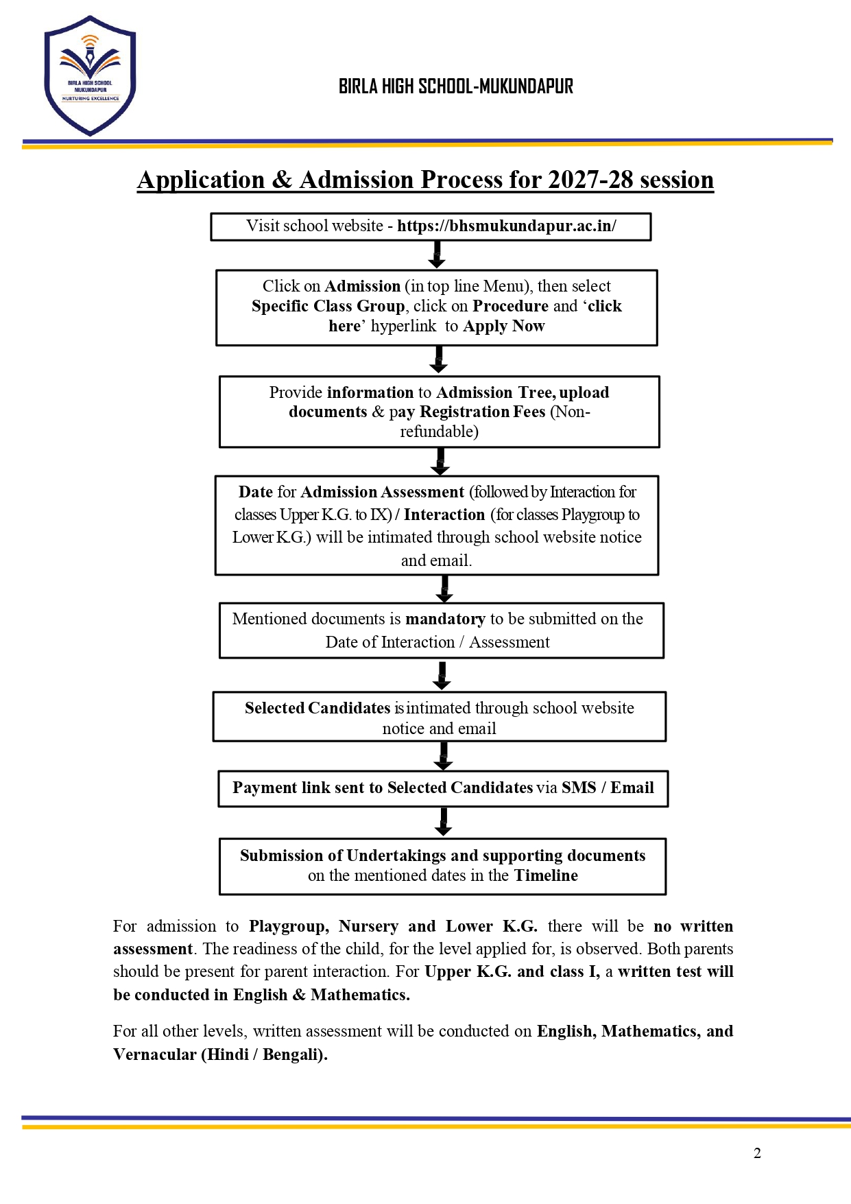 Admission Notice 2027-28 Page 2